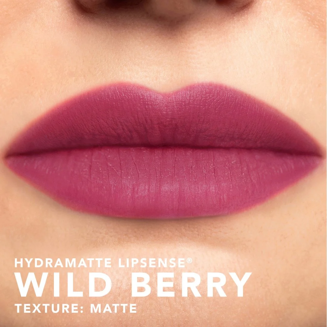 Bold and Hydrated Lips with Wild Berry HydraMatte LipSense